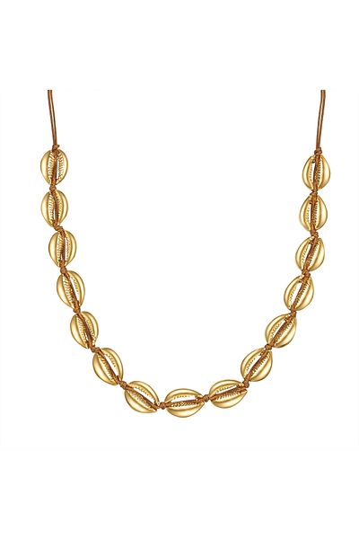 Lulu & Jane Modeschmuckhalskette Kette gelbgold