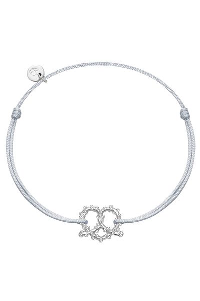 Glanzstücke München Textilarmband Armband Sterling Silber Textil (silber)