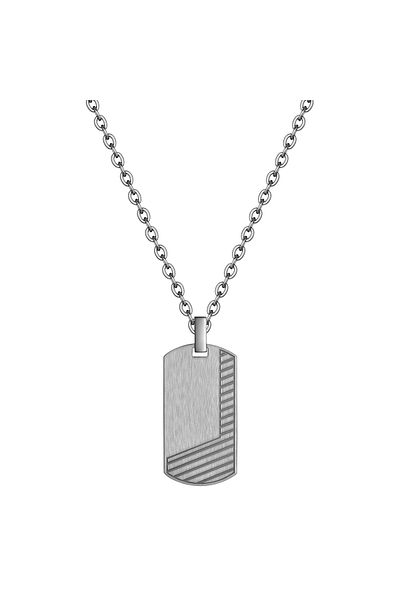 True Rebels Edelstahlhalskette Kette mit Anhänger Edelstahl gunmetal