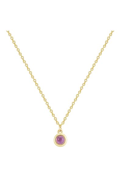 Glanzstücke München Silberhalskette Kette mit Anhänger Sterling Silber gelbgold Amethyst
