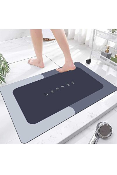 elfnur Su Emici Paspas Şık Tasarım Abdest Paspası Kaymaz Taban 40*60 Cm Kare Paspas