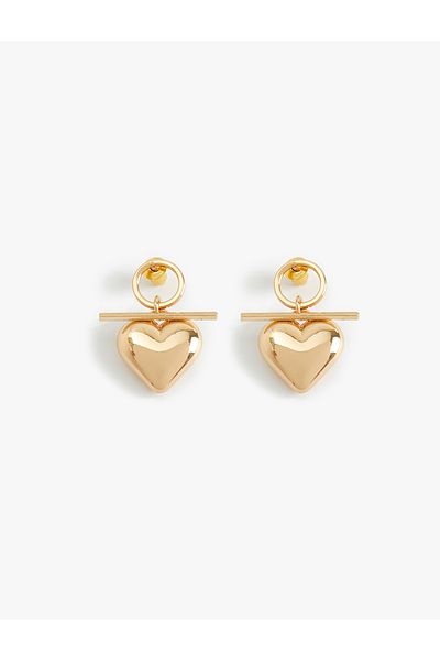 Koton Dangle Heart Earrings