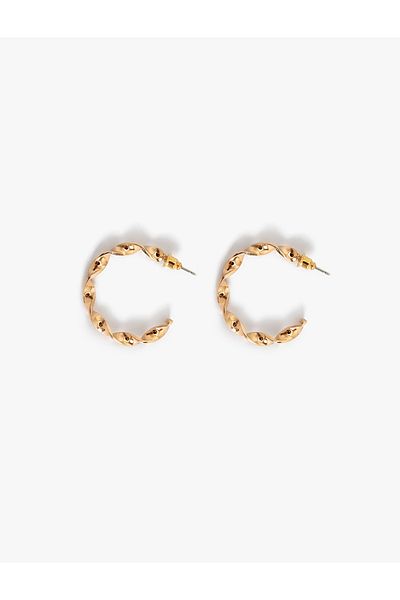 Koton Twisted Hoop Earrings Large Size Iron