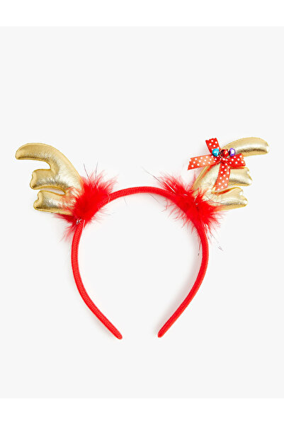 Koton Πρωτοχρονιάτικο στέμμα με λαμπερό απλικέ από κέρατο ελαφιού και λεπτομέ...