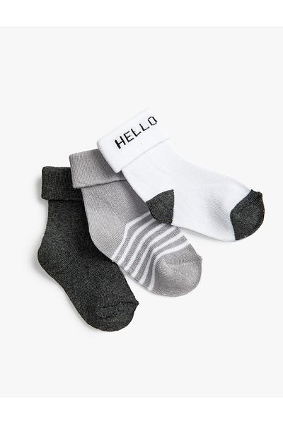 Koton Set of 3 Multicolored Cotton Blend Socks