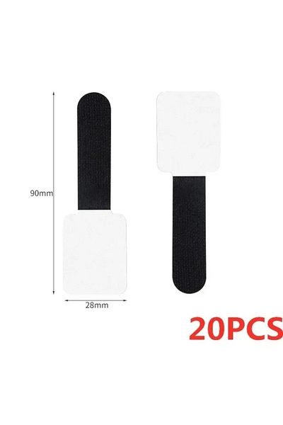 Choice 20pcs Black 20/10/5pcs Releasable Cable Organizer Ties Mouse Earphones Wire Management Nylon Cable T