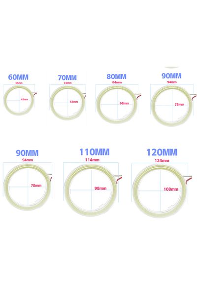 Choice White 90mm 2x Super Bright Halo Rings Cob Led Angel Eyes Headlight 60mm 70mm 80mm 90mm 100mm 110mm 1