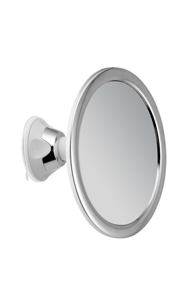 Choice WHITE Fogless Makeup Mirror With Holder Suction Cup 360 Rotation Shower Shave Round Mirrors Bathroom