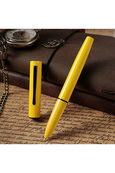 Choice قلم حبر جاف EF أصفر جديد من Hongdian C1 Exquisite Explorer Simple Clas...