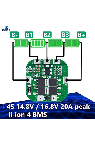 Choice EGBO 4S 14.8V / 16.8V 20A peak li-ion 4 BMS PCM battery protection board bms pcm for lithium Lico...