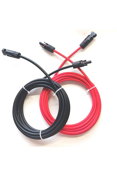 Choice 1pair 3m 118.11 Inch 12 Awg-4mm2 Red And Black 1 Pair Red And Black Double Ends Solar Extension Cabl