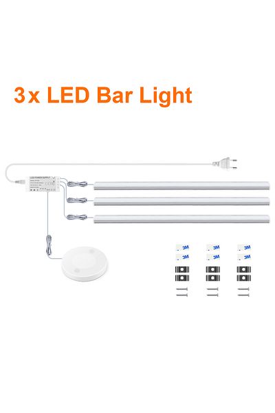 Choice Eu Power Plug 50cm White 3 Pcs Set Motion Touch Sensor Led Lights Wireless Light Penetrable Wood Alu