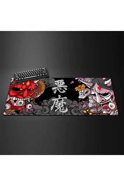 Choice 300x800x3mm ghost face-ccr Game mouse pad Japanese samurai devil mouse pad black ghost face gamer de