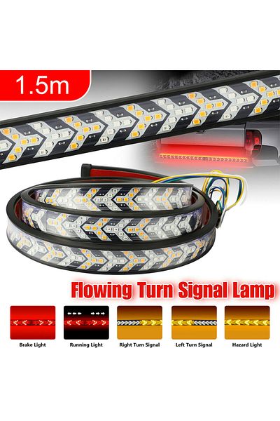 Choice 1.5m Car Truck Led Tailgate Light Strip Turn Signal Lamp Flowing Dynamic Warning Brake Reverse Tail