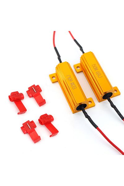 cityking 2pcs 2pcs 6ohm 50w Load Resistor Canbus Anti-flashing Decoder For Daytime Running Led Bulb Reverse L