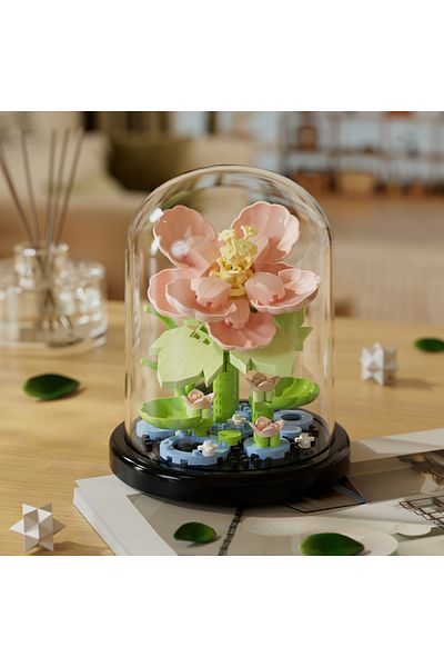 Choice 247pcs Building Block Flower Bouquet Hand Gift Succulent Puzzle Toy Daughter And Children's Handmade