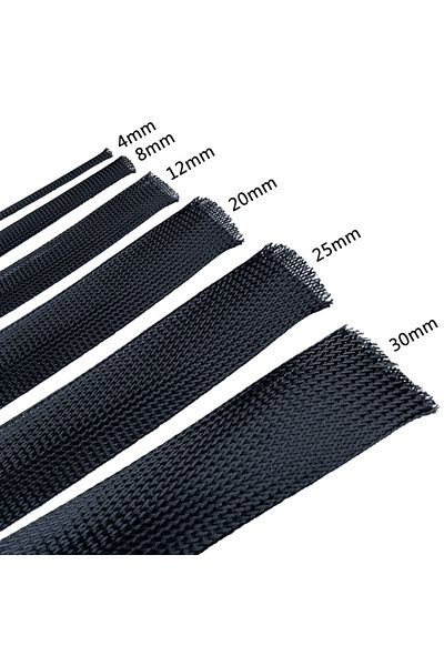 Choice 8mm 10m 10m Black Insulated Braid Sleeving 4 - 30mm Tight Pet Wire Cable Gland Protection Cable Slee