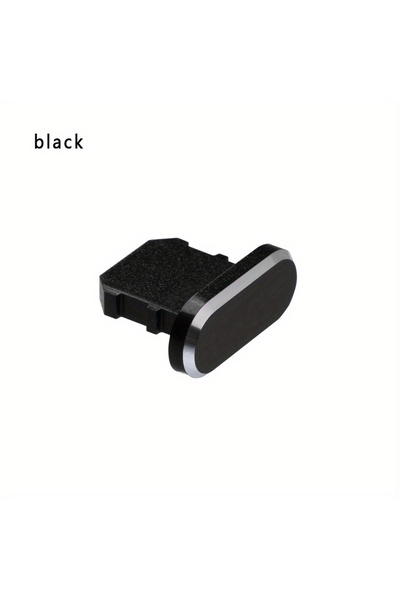 Choice Black 1pc Colorful Metal Anti Dust Charger Dock Plug Stopper Cap Cover...