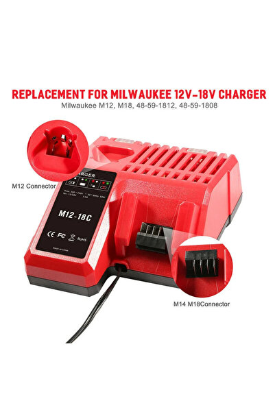 Choice شاحن ليثيوم أيون سريع 12 فولت 14 فولت 18 فولت من الاتحاد الأوروبي M12-...