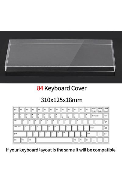 ZUIDID 84 Key Acrylic Keyboard Clear Protector Case Mechanical Keyboard Dust Cover For 60/61/64 96 98104/10