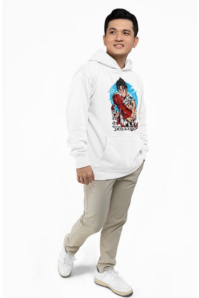 Fuddy Moda Φούτερ με κουκούλα Unisex Jin Kazama, Φούτερ με κουκούλα με θέμα το παιχνίδι Tekkenn