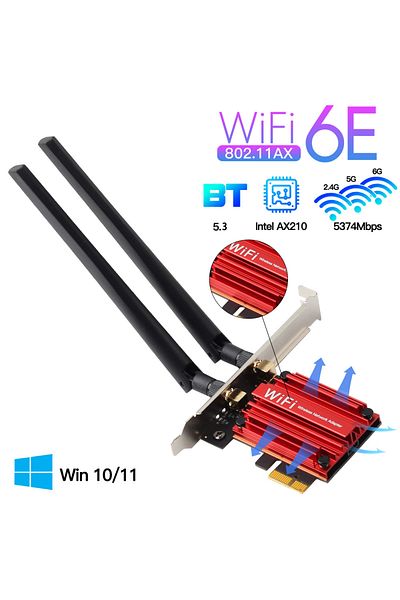 fenvi Pce Axe3000 Wifi 6e 5400mbps Pcie Wifi Adapter Ax210 Wireless Network Card Axe3000 Bt5.3 2.4/5/6ghz