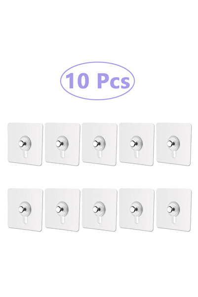 Choice 10 Pcs 10/20 Pcs Adhesive Wall-Mounted Hooks Poster Photo Frame Clock ...