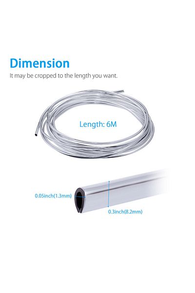 Choice 6m Silver A 5m/6m/10m Car Door Chrome Moulding Trim Strip Edge Scratch Guard Protector Cover Strip R