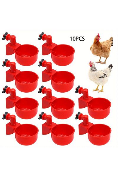 Choice 10pcs Chicken Drinking Bowl Drinking Water Quail Poultry Automatic Water Dispenser Duck And Pigeon F