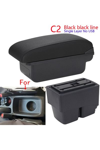 Choice C2 Black Line No Usb For Ford Fiesta Armrest Box For Ford Fiesta Mk7 Car Armrest 2009-2017 Storage B