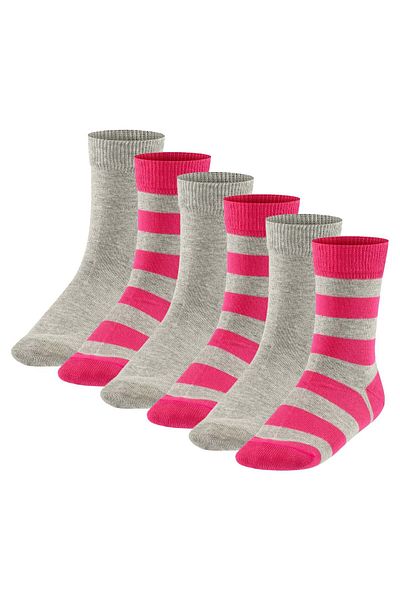 FALKE Kinder Socken, 6er Pack - Happy Stripe, Kurzsocken, gestreift