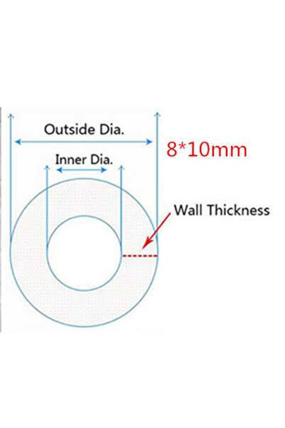 Choice15 3M 8x10 mm 1M-10Meters Transparent Food Grade Silicone tube 2 4 6 8 ...