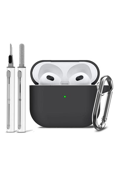 Choice Black 3rd Gen Earphone Case For Airpods 3 Earphone Protective Case With Hook Hole Silicone Cover Ear