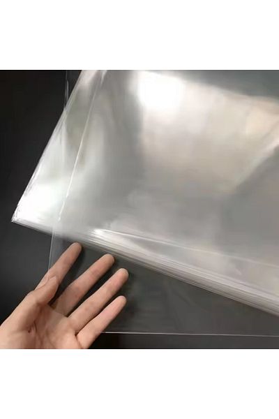 Choice 12inch 50-pack Premium Vinyl Record Sleeves Plastic Protective Storage Cover No-seal Flap Design,ove