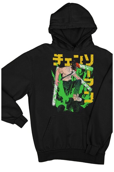 Fuddy Moda Унісекс Denji Vers1 Світшот з капюшоном і принтом, оверсайз худі з...