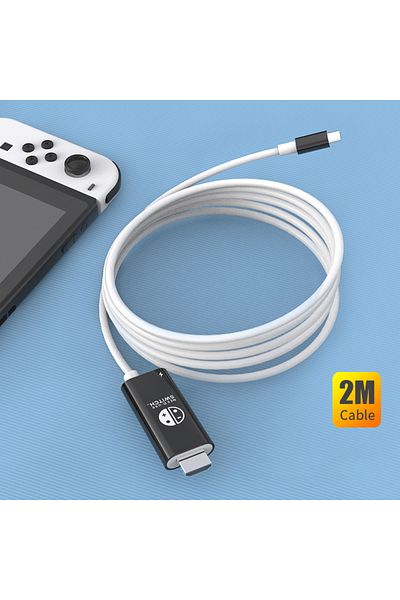 Choice Black 4k30hz Usb-c To Hdmi Pd 100w Charging Cable, 2m/78.74in Plug & Play Type-c To Hdtv Adapter Fo