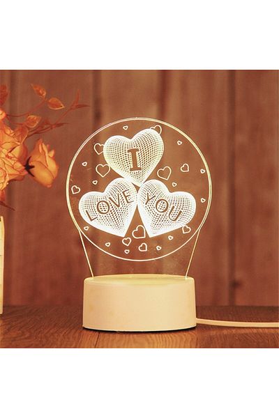 VIGAOT Love Usb Switch 1pc Night Light Creative Acrylic Bedroom Bedside Led Table Lamp Holiday Event Gift S