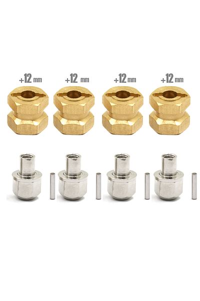 Choice 4pcs 12mm/15mm/17mm Axle Widen Hexagon Wheel Adapter For 1/10 RC Crawler Car TRX4 RC4WD D90 D110 ...