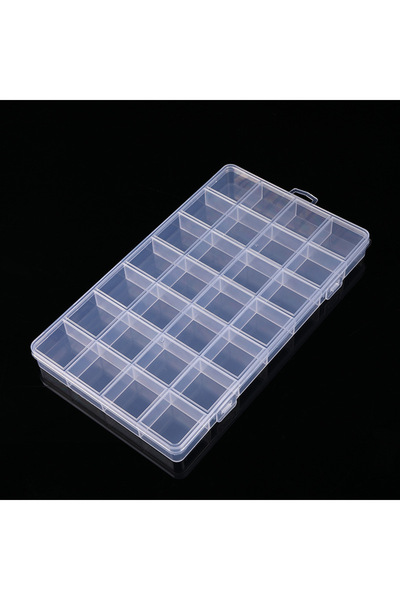 Choice صندوق تخزين بلاستيكي مكون من 28 شبكة مع فتحة من الخرز وشبكة مضادة للخي...