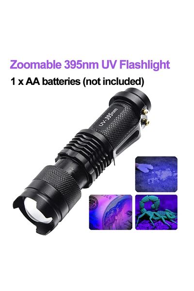 ESMARTER Sk68 Uv Light 395 Led Uv Flashlight 365/395nm Portable Mini Ultraviolet Torch Waterproof Zoomable Vi