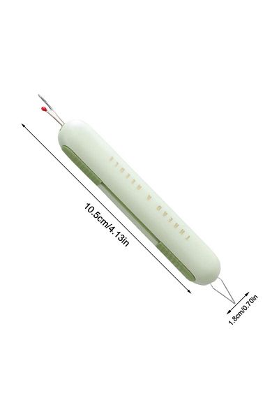Choice Green Needle Threader Seam Ripper 2-in-1 Manual Threader Stitching Remover Household Sewing Accessor