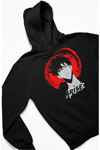 Fuddy Moda Φούτερ Unisex Arise Hooded Oversize - Φούτερ με θέμα Anime Solo Leveling