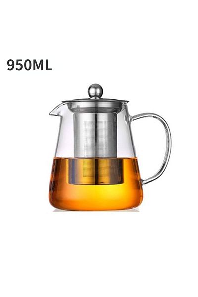 Choice 950ml Heat Resistant Glass Teapot With Stainless Steel Tea Strainer Infuser Flower Kettle Kung Fu Te