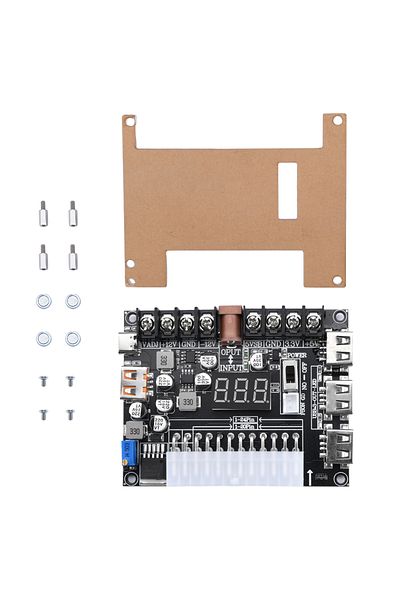 Choice With Shell 20/24 Pin Atx Power Adapter Board Power Module Adapter Adjustable Voltage With Red Digita