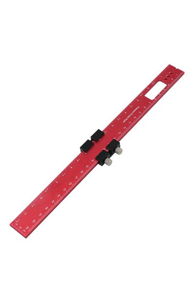 Wnew 300mm Woodworking Tools Ruler - Pocket Ruler Layout Tool Aluminum Precision Ruler With T-track Metal