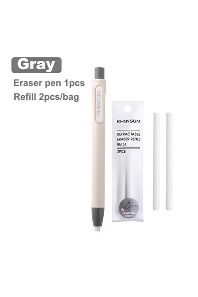 Choice قلم رصاص قابل للسحب من KHINSUN، رمادي اللون، مزود بممحاة وأداة تصحيح، ...
