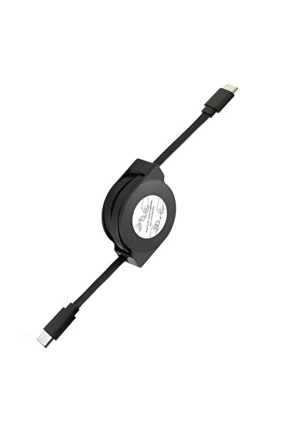 Choice كابل بيانات USB C PD 60W قابل للسحب بطول 1 متر باللون الأسود، مناسب لأ...