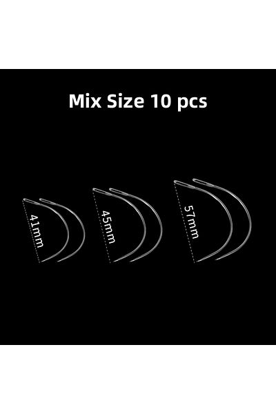 Choice Mix Size-10pcs Wuta 10pcs Curved Needles Practical C Type Big Eyes Repair Mattress Hand Sewing Needl