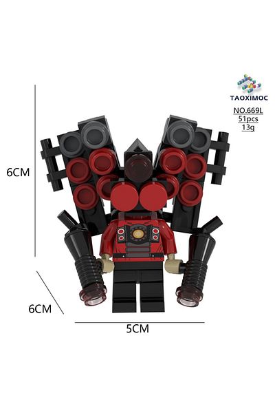 Choice 669l 2024 New Skibidi Toilet Men Vs. Monitor Building Blocks Super Titan Tv Man Sound Man Children's