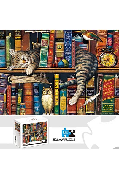 Choice ألغاز الصور المقطوعة 1000 قطعة على شكل قطة تالي، ألعاب ديكور منزلي للك...